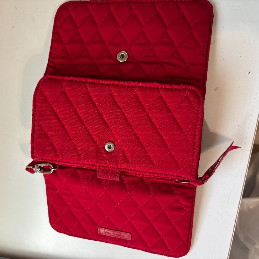 Vera Bradley Red Rose Print Wristlet Wallet - Picture 6 of 8